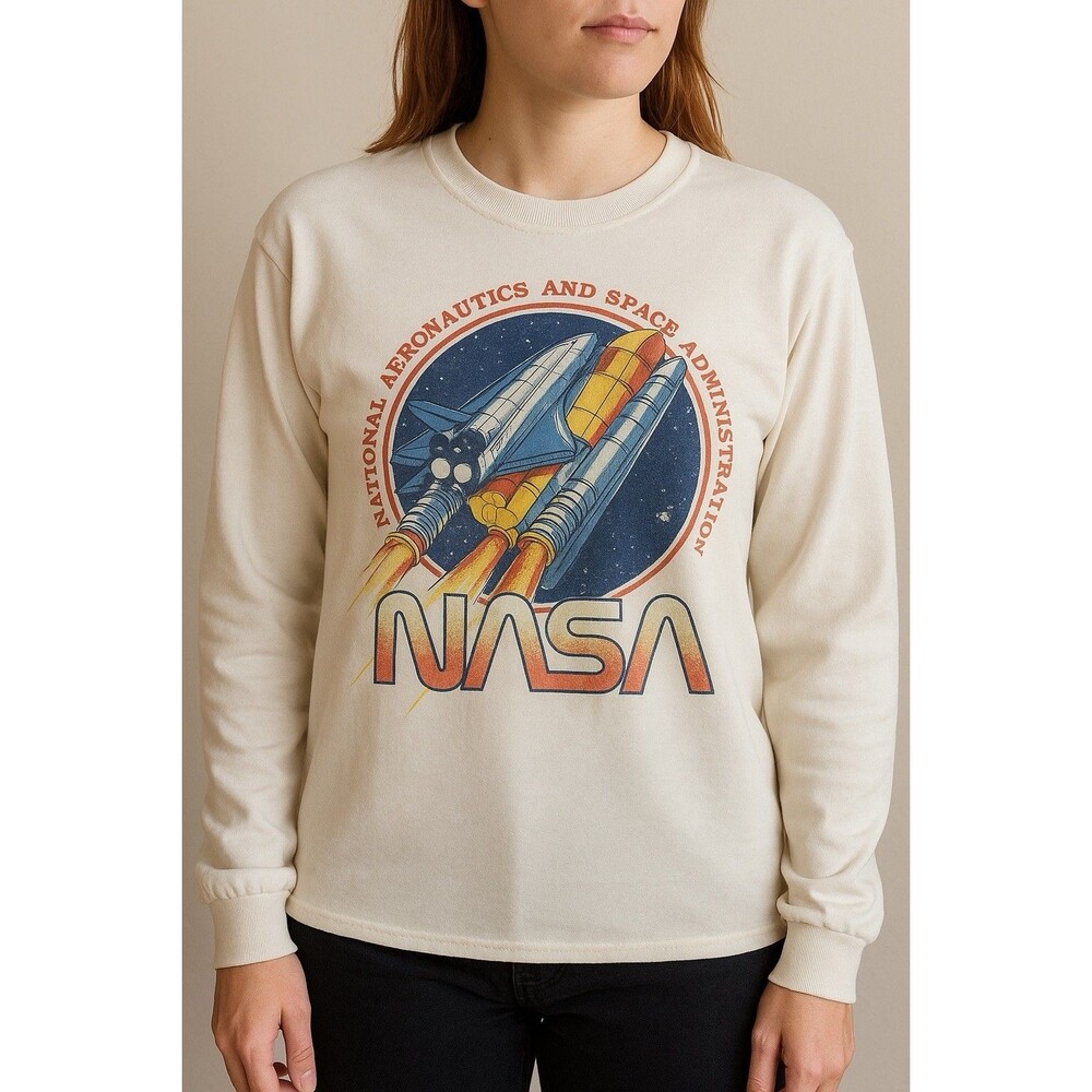 True Vintage Los Angeles NASAGraphic Long Sleeve T Retro SpaceShuttle Size M NWT